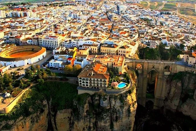 Aerial view of Ronda and its dramatic gorge.
